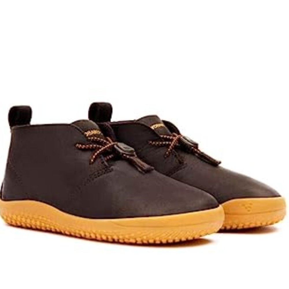 Vivobarefoot Boy's GOBI Classic Desert Boot, Dark Brown, 29 EU Little Kid